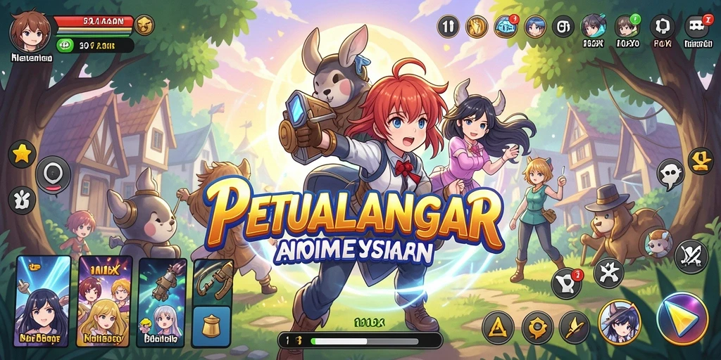 Screenshot gameplay 116X menampilkan karakter Anime beraksi di dunia yang penuh warna.