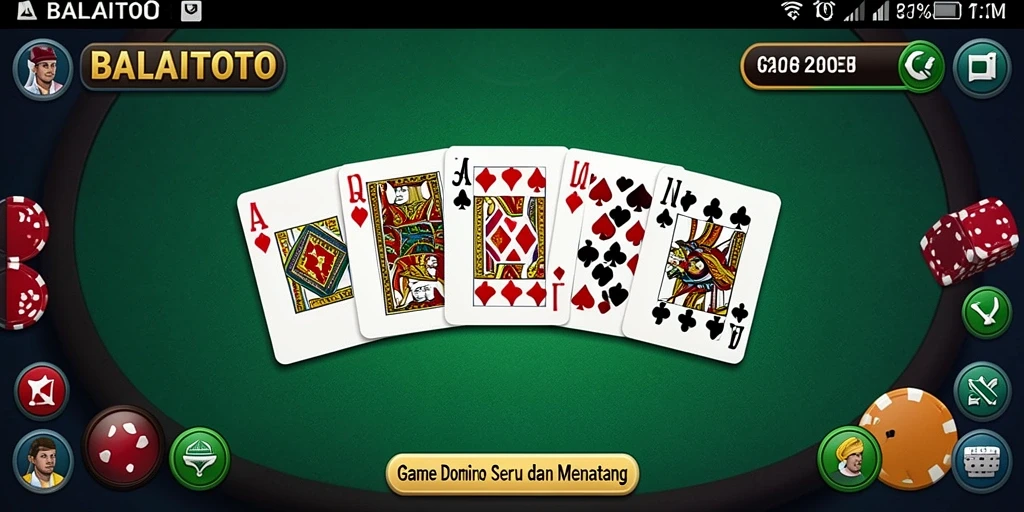 Tampilan layar gameplay seru dalam game Domino BALAITOTO.
