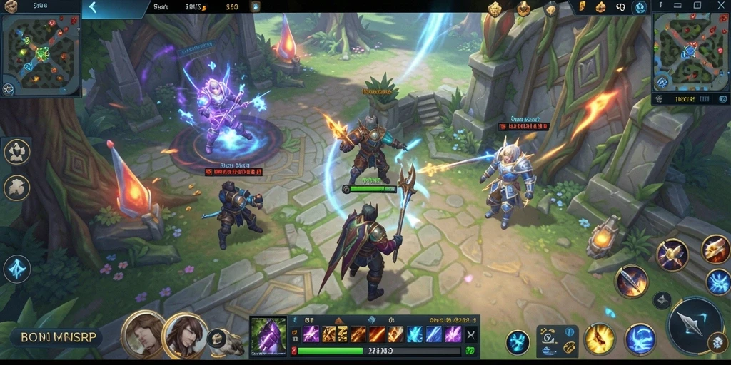 Screenshot utama BONUSRP menampilkan aksi seru dalam pertempuran MMORPG.