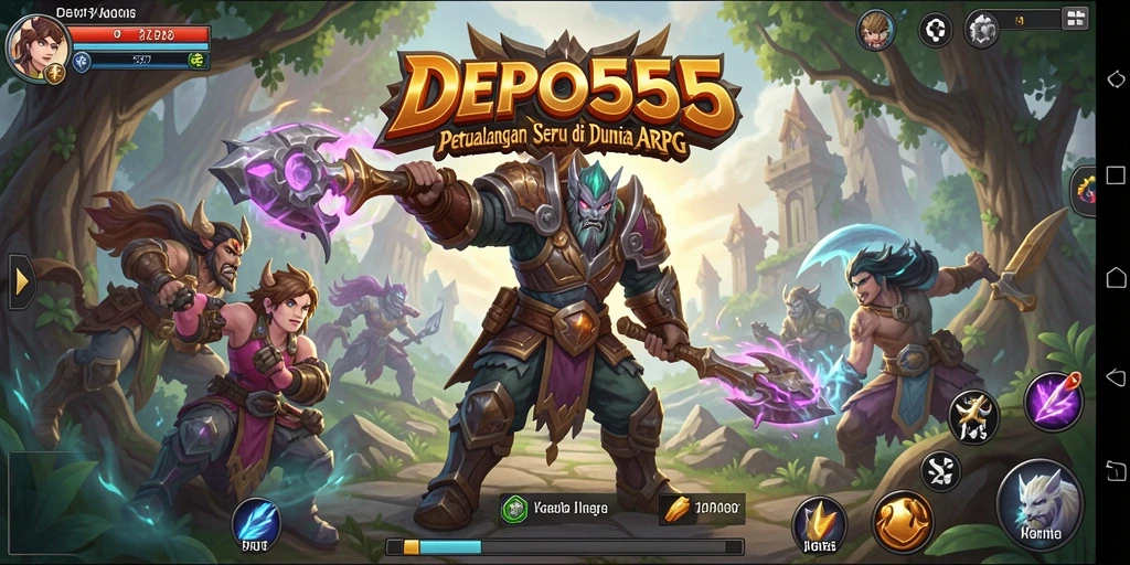 Tampilan gameplay seru di dunia petualangan ARPG DEPO555.