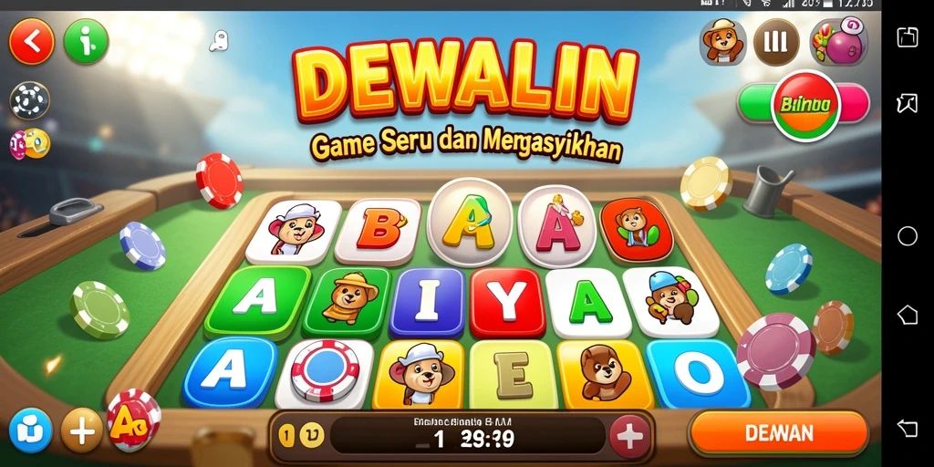 Tampilan seru gameplay Bingo di DEWALIN.