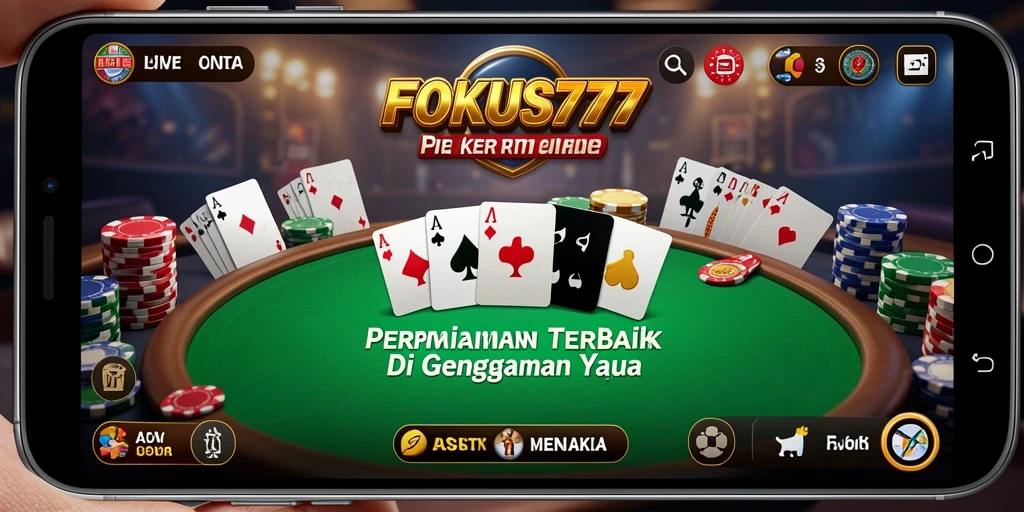 Screenshot FOKUS777 menampilkan aksi seru permainan Poker.