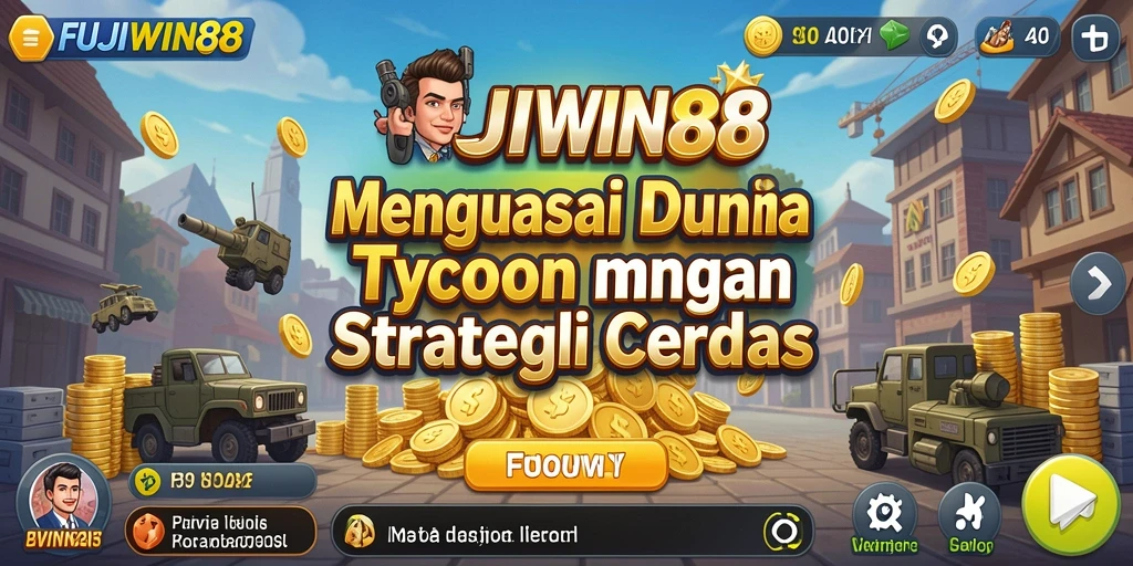 Tampilan gameplay <strong>FUJIWIN88</strong> yang menarik dengan elemen Tycoon.