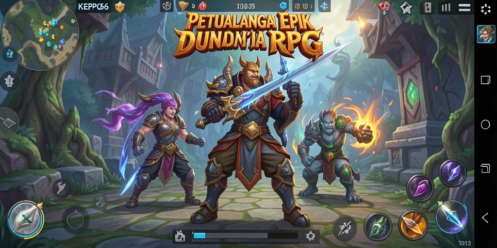 Tangkapan layar gameplay KEPO66 menunjukkan pertarungan seru antara karakter dan monster.