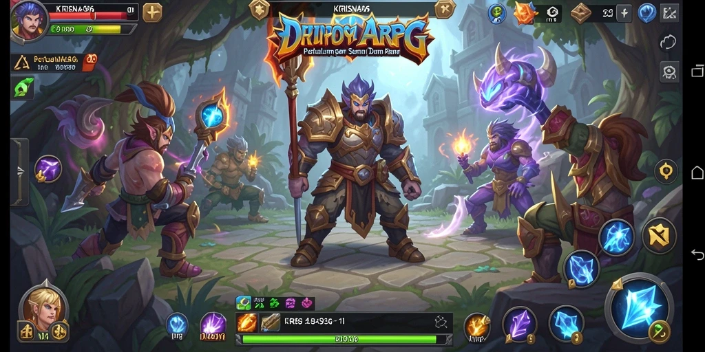 Gameplay seru ARPG dengan pertempuran epik di KRISNA96.
