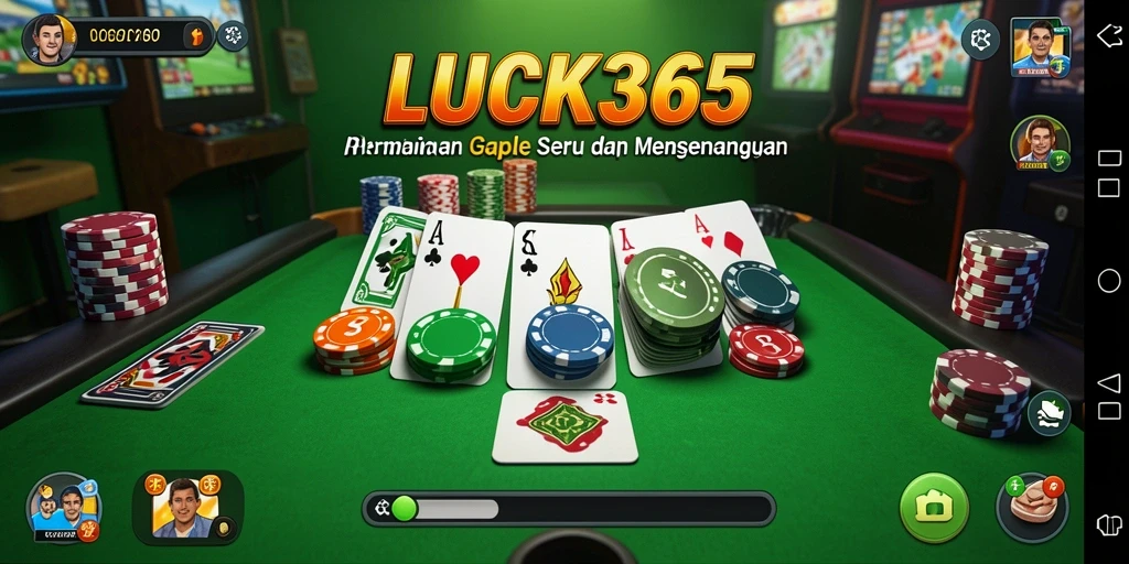 Tampilan utama permainan Gaple LUCK365 yang menarik dan interaktif.