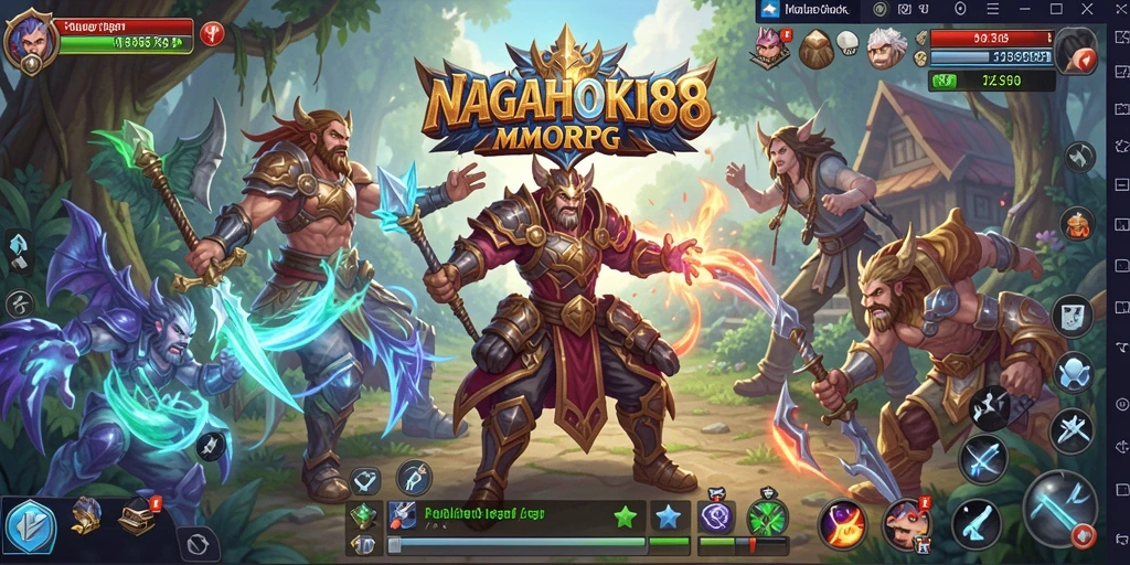 Tampilan gameplay seru NAGAHOKI88 di dunia fantasi.