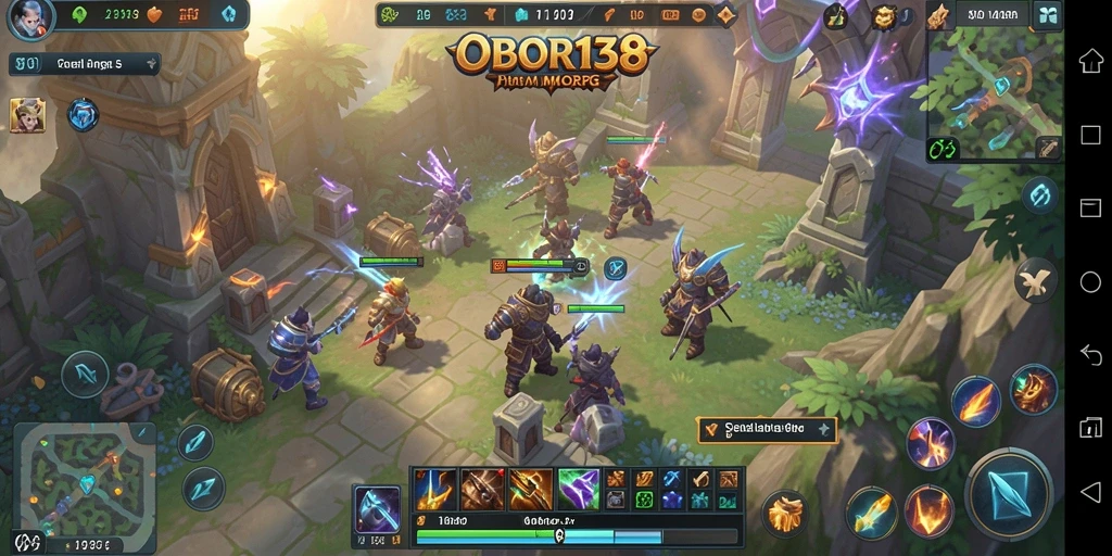 Tampilan gameplay OBOR138 dengan karakter beraksi di dunia fantastis.