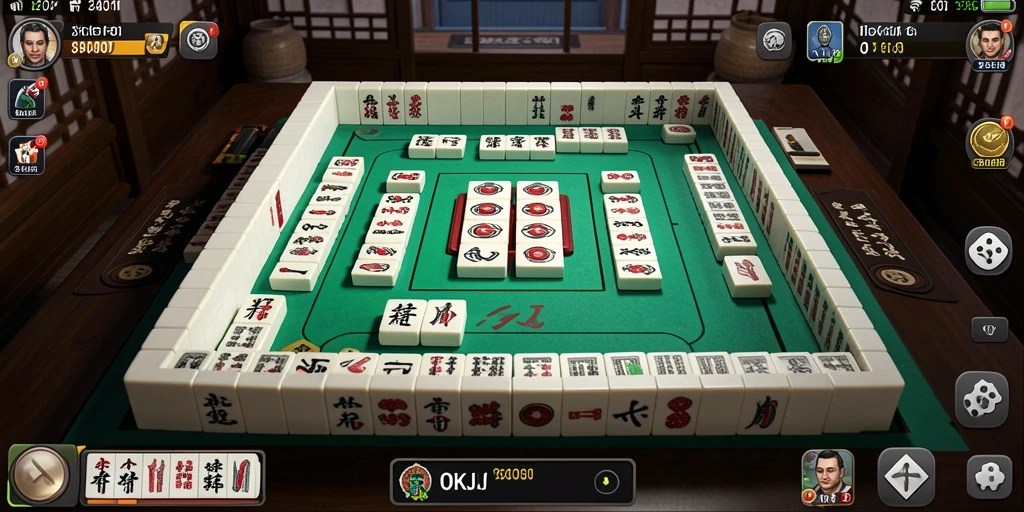 Gameplay seru Mahjong di OKJK dengan grafis menarik.