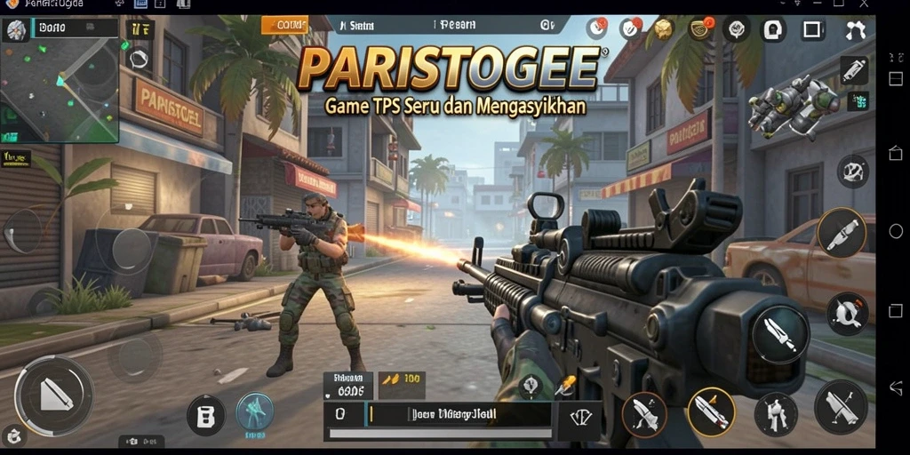 Tampilan aksi seru dalam game TPS PARISTOGEL.