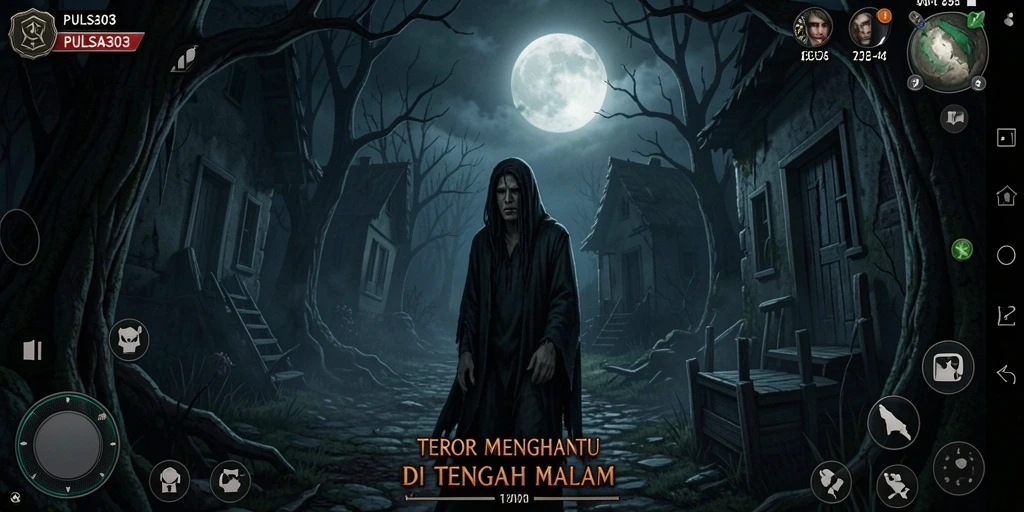 Screenshot gameplay PULSA303 menampilkan suasana mencekam dan penuh ketegangan.