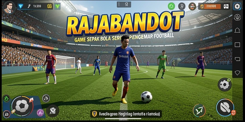 Screenshot menunjukkan momen seru dalam pertandingan sepak bola.