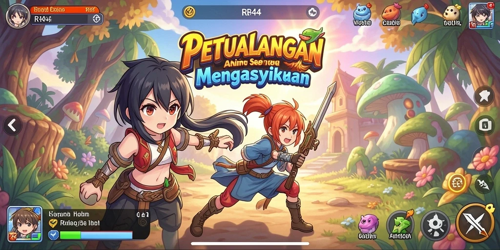 Gameplay seru dengan karakter anime yang dinamis dan aksi yang mendebarkan.