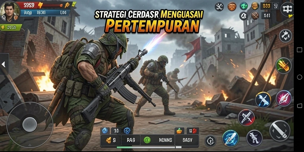 Tangkapan layar gameplay S9S9 yang menunjukkan pertempuran strategis yang menarik.