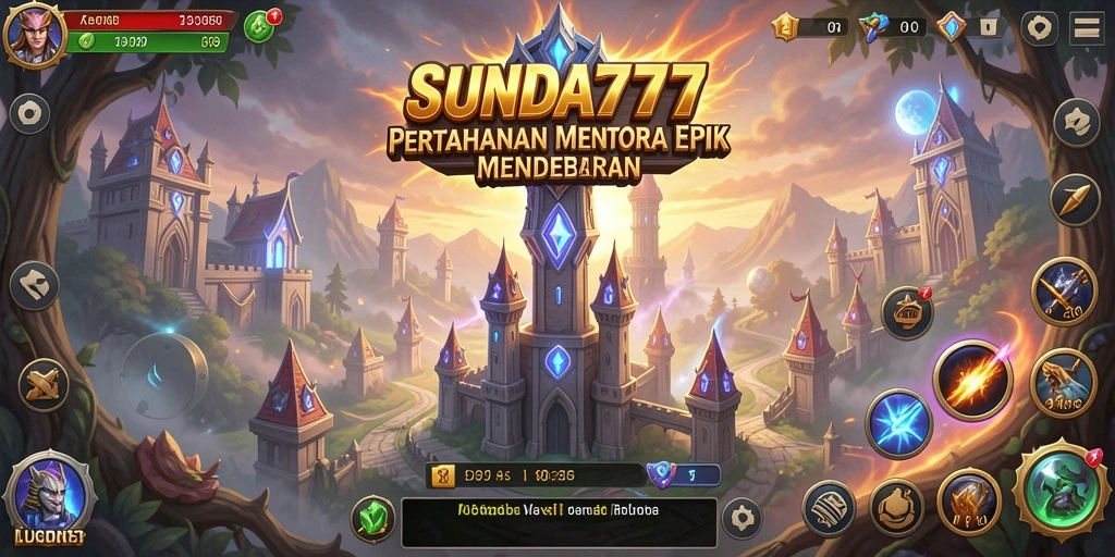 Tangkapan layar gameplay SUNDA777 yang mendebarkan dalam pertahanan menara.