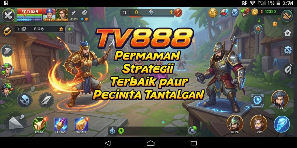 Tangkapan layar gameplay TV888 dengan karakter yang sedang berstrategi.