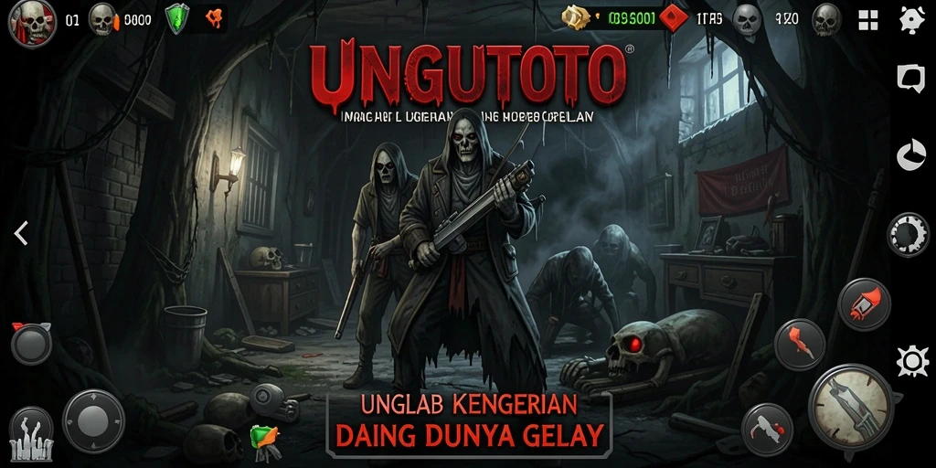 Gameplay menegangkan UNGUTOTO yang menampilkan momen menyeramkan.