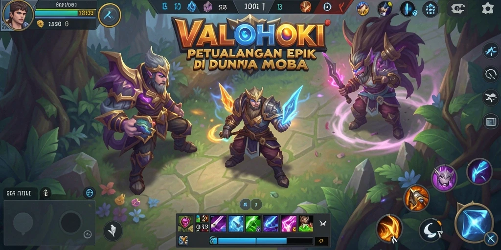 Tampilan menarik dari gameplay VALOHOKI yang seru dan menantang.